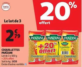 Auchan Coquillettes panzani offre