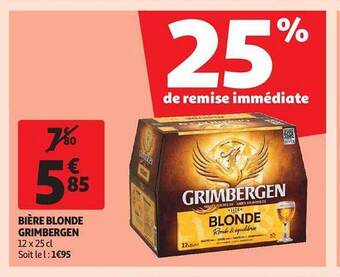 Auchan Bière blonde grimbergen offre