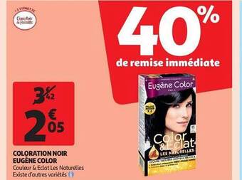 Auchan Coloration noir eugène color offre
