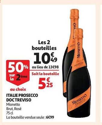 Auchan Italie prosecco doc treviso offre