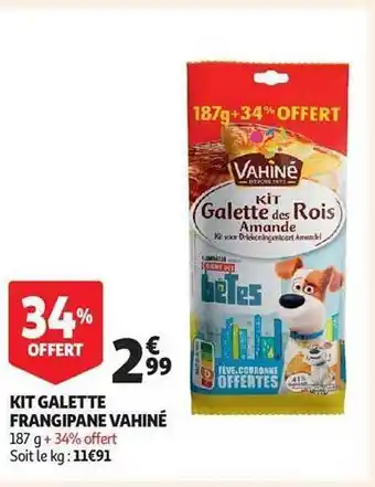 Auchan Kit galette frangipane vahiné offre