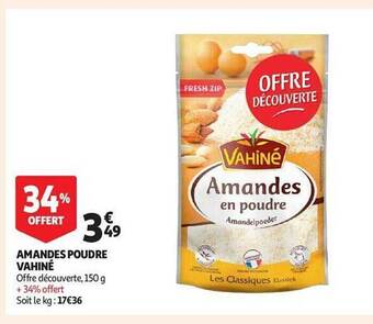 Auchan Amandes poudre vahiné offre
