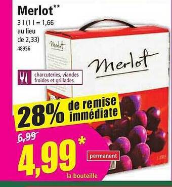 Norma Merlot offre