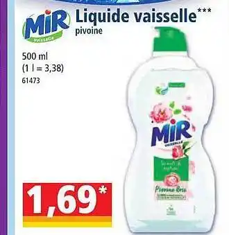 Norma Liquide vaisselle pivoine mir offre