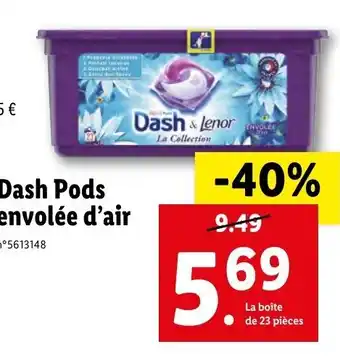 Lidl Dash Pods Envolée d'Air offre