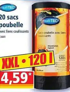 Norma 20 sacs poubelle multitec offre