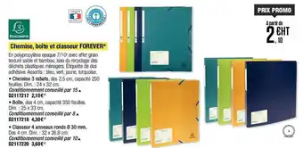 Chemise, boĂźte et classeur forever exacompta