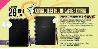 Plein ciel Carnet et bloc rocketbook bic offre