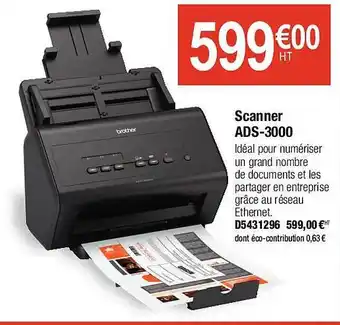 Plein ciel Scanner ads-3000 brother offre