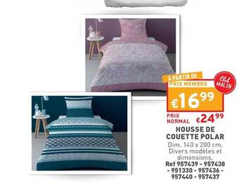 Trafic Housse de couette polar offre