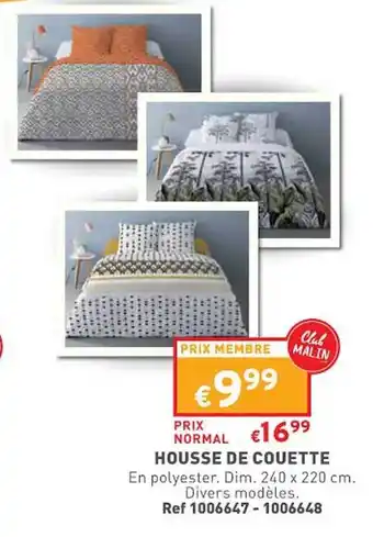 Trafic Housse de couette offre