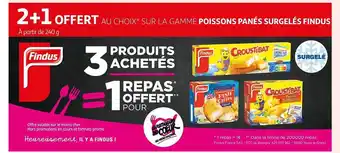 Auchan La gamme poissons panés surgelés findus offre
