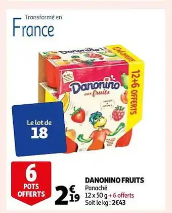 Auchan Danonino fruits offre