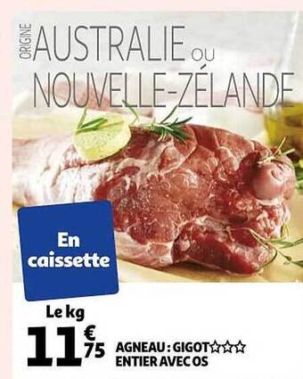 Auchan Agneau : gigot***entier avec os offre