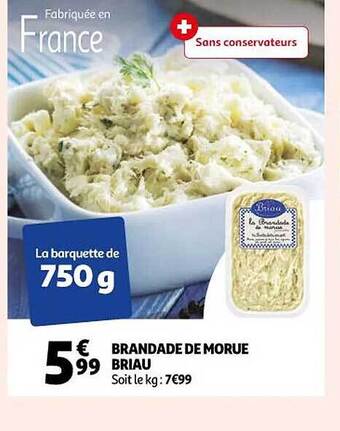 Auchan Brandade de morue briau offre