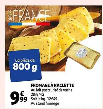 Auchan Fromage à raclette offre