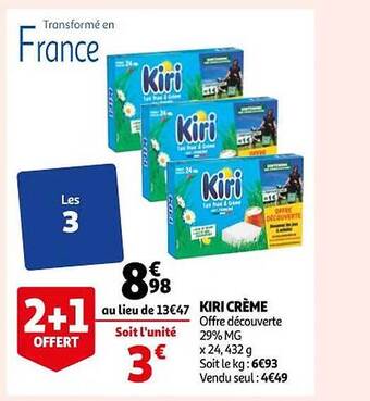 Auchan Kiri crème offre