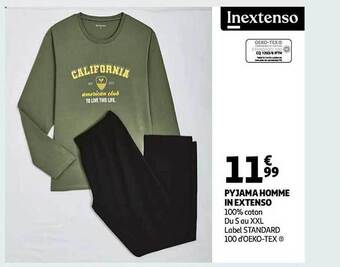 Auchan Pyjama homme inextenso offre