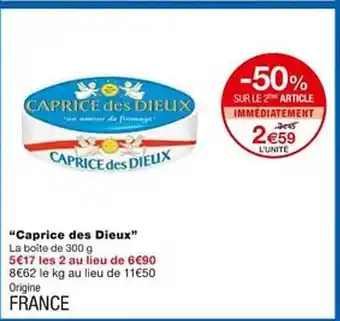 Monoprix Offre "caprice des dieux" chez monoprix offre