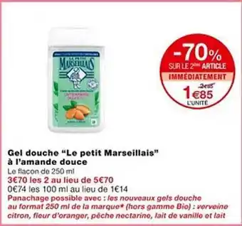 Monoprix Gel douche offre