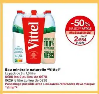 Monoprix Eau minérale naturelle offre