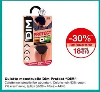 Monoprix Culotte menstruelle dim protect offre