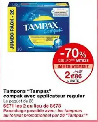 Monoprix Tampons offre
