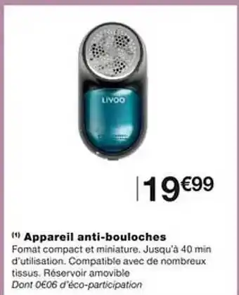 Monoprix Appareil anti-bouloches offre