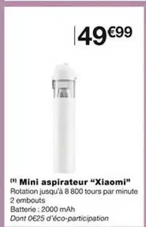 Monoprix Mini aspirateur offre