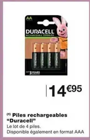 Monoprix Piles rechargeables offre