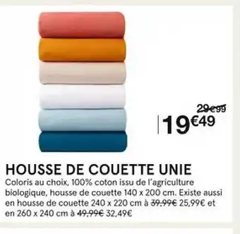 Monoprix Housse de couette unie offre