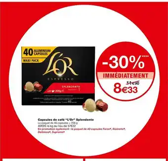 Monoprix Capsules de café offre