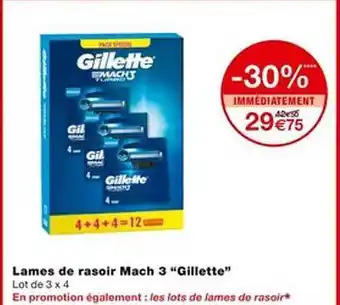 Monoprix Lames de rasoir mach 3 offre
