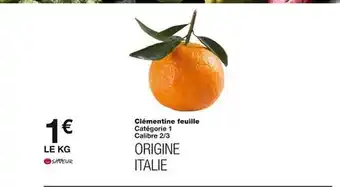 Monoprix Clémentine feuille offre