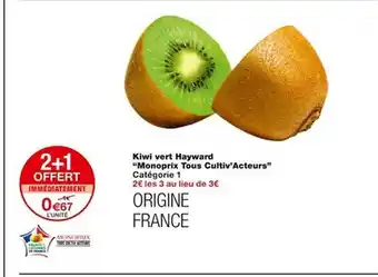 Monoprix Kiwi vert hayward offre