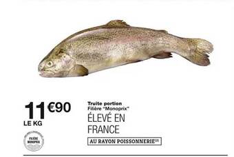 Monoprix Truite portion offre