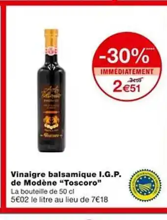 Monoprix Vinaigre balsamique i.g.p. de modène offre
