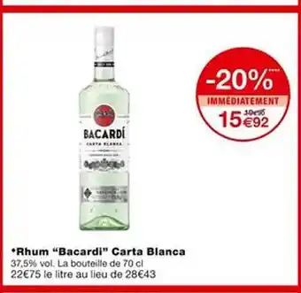 Monoprix Rhum offre