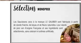 Monoprix Sélection monoprix offre