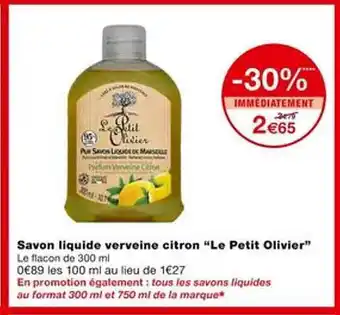 Monoprix Savon liquide verveine citron offre