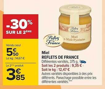 Carrefour Miel reflets de france offre