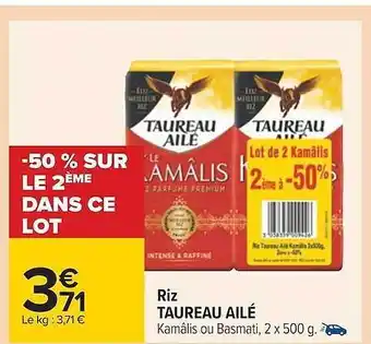 Carrefour Riz taureau ailé offre