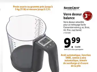 Lidl Verre Doseur Balance offre