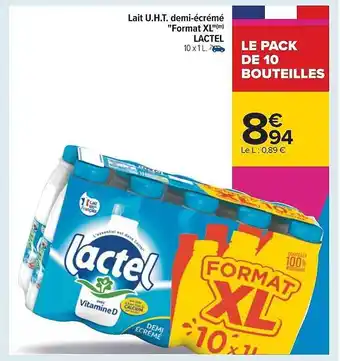 Carrefour Lait u.h.t. demi-écrémé offre