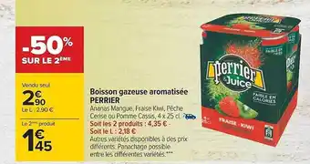 Carrefour Boisson gazeuse aromatisée perrier offre