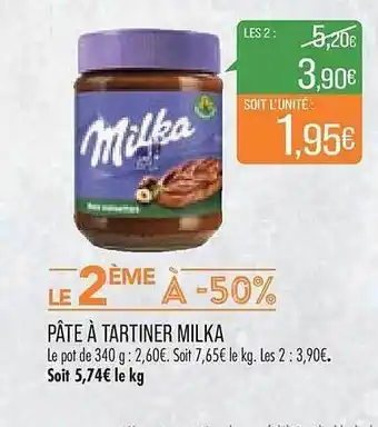 Match Pâte à tartiner milka offre