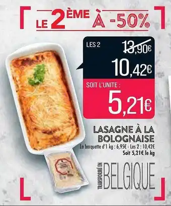 Match Lasagne à la bolognaise offre