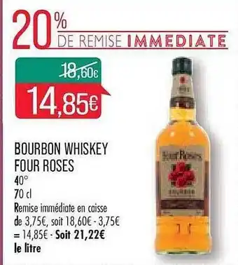 Match Bourbon whiskey four roses offre