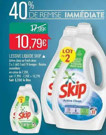 Match Lessive liquide skip offre
