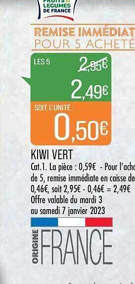 Match Kiwi vert offre